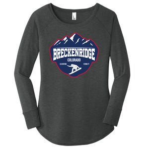 Ski At Breckenridge Colorado Women's Perfect Tri Tunic Long Sleeve Shirt