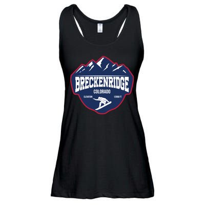 Ski At Breckenridge Colorado Ladies Essential Flowy Tank
