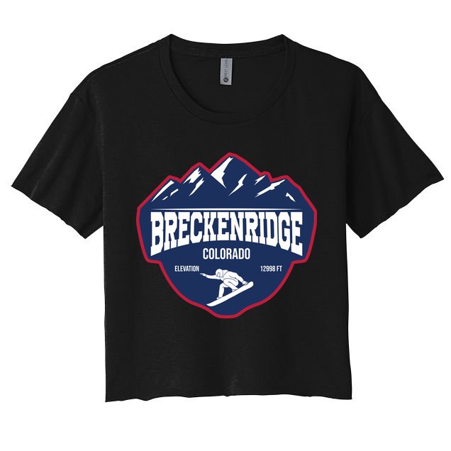 Ski At Breckenridge Colorado Crop Top
