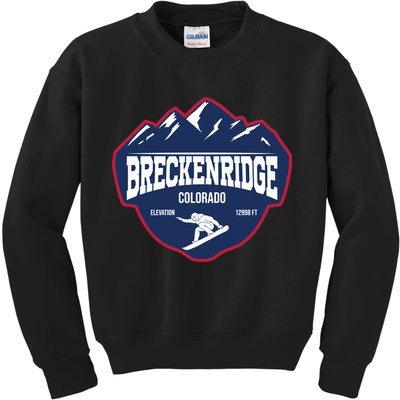 Ski At Breckenridge Colorado Kids Sweatshirt