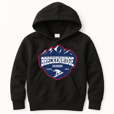 Ski At Breckenridge Colorado Kids Hoodie