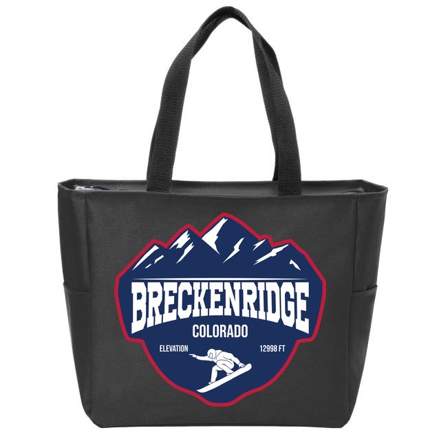 Ski At Breckenridge Colorado Zip Tote Bag