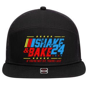 Shake And Bake 24 If You're Not 1st You're Last 7 Panel Mesh Trucker Snapback Hat