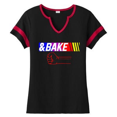 Shake And Bake Funny Family Lover Dad Daughter Son Matching Ladies Halftime Notch Neck Tee