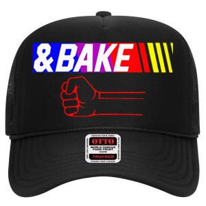 Shake And Bake Funny Family Lover Dad Daughter Son Matching High Crown Mesh Back Trucker Hat