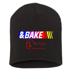 Shake And Bake Funny Family Lover Dad Daughter Son Matching Short Acrylic Beanie