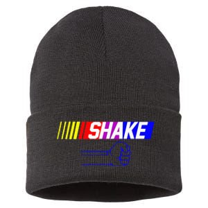 Shake And Bake Funny Family Lover Dad Daughter Son Matching Sustainable Knit Beanie