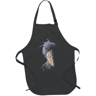 Shoebill African Bird Aztec Mayan Bird Lover Cool Distressed Full-Length Apron With Pockets