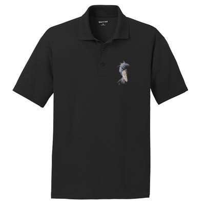 Shoebill African Bird Aztec Mayan Bird Lover Cool Distressed PosiCharge RacerMesh Polo