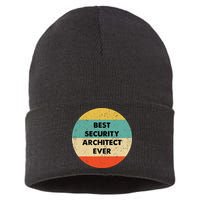 Security Architect Best Security Architect Ever Sustainable Knit Beanie