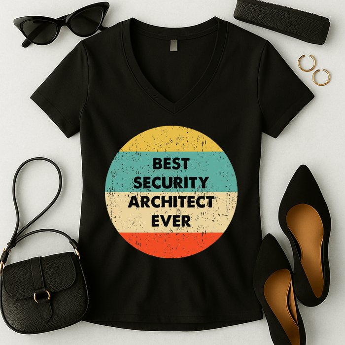 Security Architect Best Security Architect Ever Women's V-Neck T-Shirt