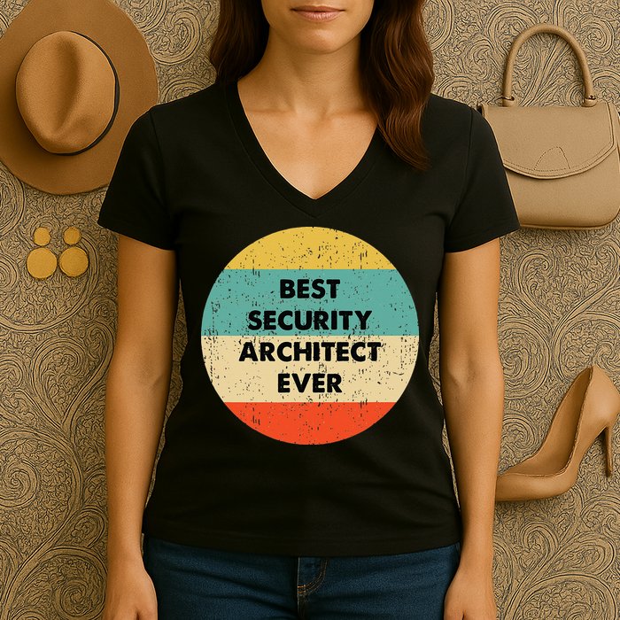 Security Architect Best Security Architect Ever Women's V-Neck T-Shirt
