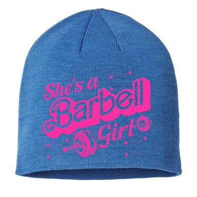 Shes A Barbell Sustainable Beanie