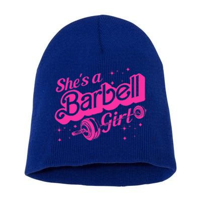 Shes A Barbell Short Acrylic Beanie