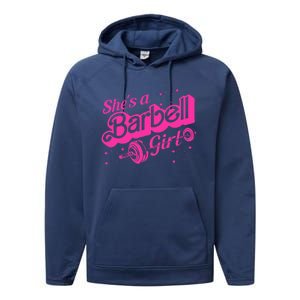 Shes A Barbell Performance Fleece Hoodie