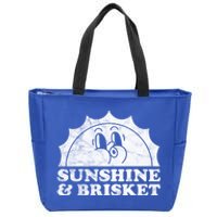 Sunshine And Brisket Retro Vintage Sun Beef Cute Gift Zip Tote Bag