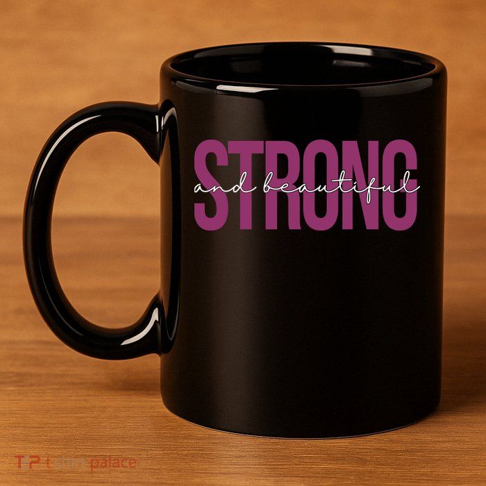 Strong And Beautiful 11oz C Handle Ceramic Mug
