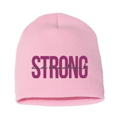 Strong And Beautiful Short Acrylic Beanie