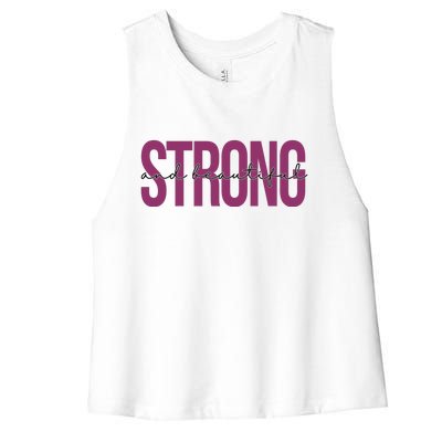 Strong And Beautiful Women's Racerback Cropped Tank