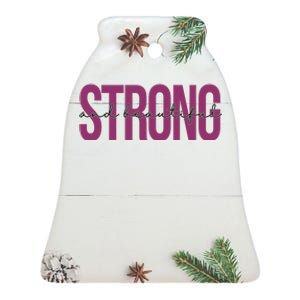 Strong And Beautiful Ceramic Bell Ornament