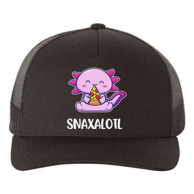 Snaxalotl Axolotl Cute Eating Pizza Snacks  Yupoong Adult 5-Panel Trucker Hat