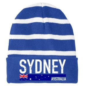 Sydney Australia Cool Gift Striped Beanie with Solid Band