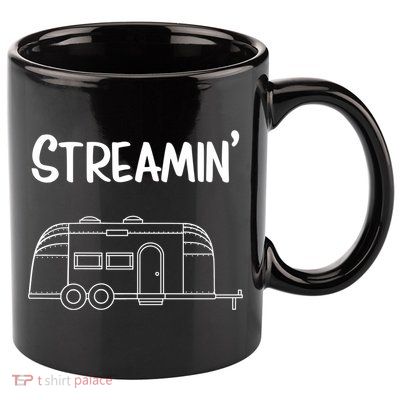 Streamin' Airstream Camping Gift 11oz C Handle Ceramic Mug