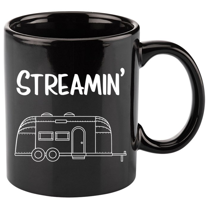 Streamin' Airstream Camping Gift 11oz C Handle Ceramic Mug