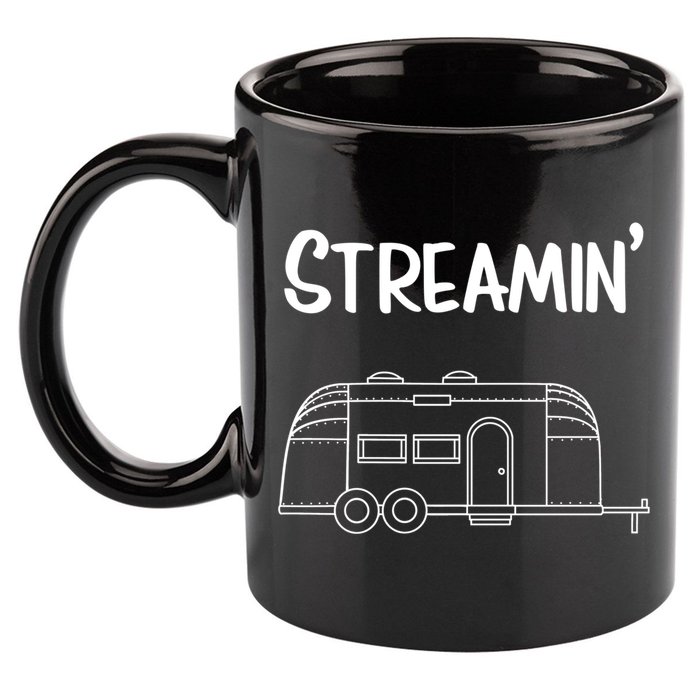 Streamin' Airstream Camping Gift 11oz C Handle Ceramic Mug