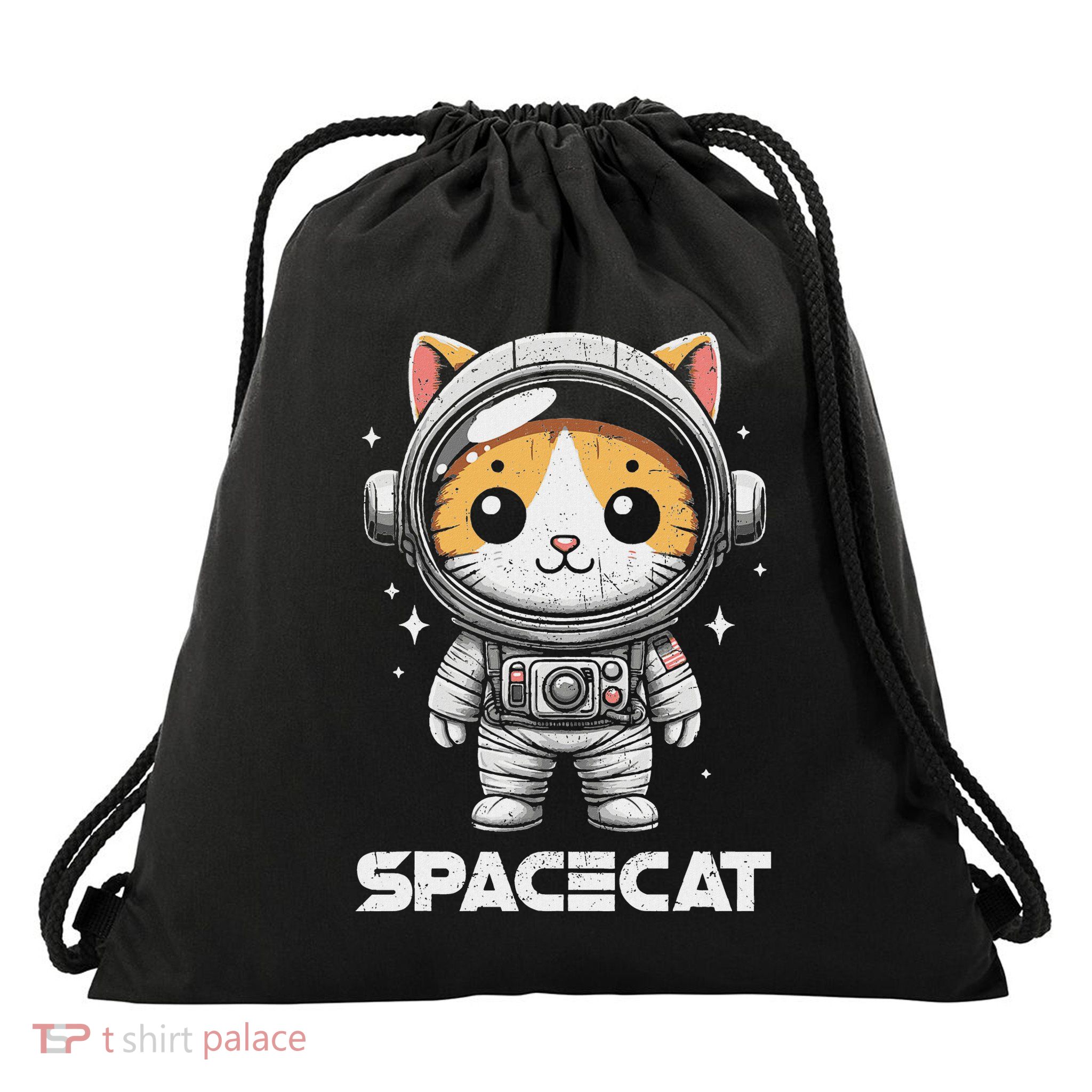 Spacecat Astronaut Cat Kitten Spaceman Cosmonaut Drawstring Bag