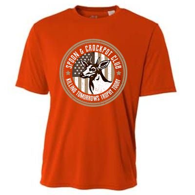 Spoon And Crockpot Club Tomorrow's Trophy Deer Hunting Joke Gift Cooling Performance Crew T-Shirt