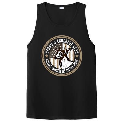 Spoon And Crockpot Club Tomorrow's Trophy Deer Hunting Joke Gift PosiCharge Competitor Tank