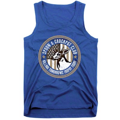 Spoon And Crockpot Club Tomorrow's Trophy Deer Hunting Joke Gift Tank Top