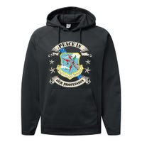 Strategic Air Command Sac Veteran Gifts Performance Fleece Hoodie