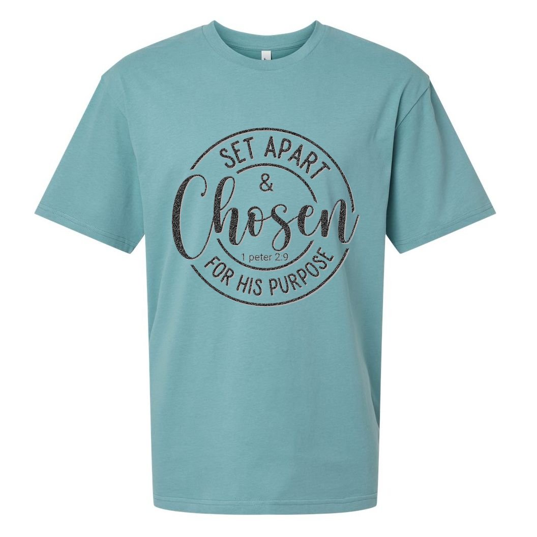 Set Apart Chosen For His Purpose - Christian Faith Sueded Cloud Jersey T-Shirt