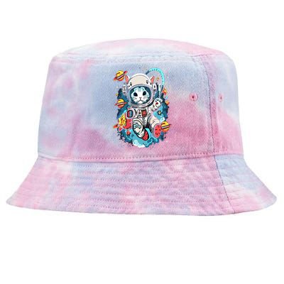 Space Astronaut Cat Astronomy Kitten Anime Neko Kawaii Gift Tie-Dyed Bucket Hat