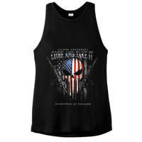 Second Amendment Come And Take It In Defense Of Freedom Ladies PosiCharge Tri-Blend Wicking Tank