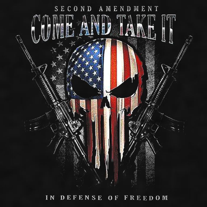Second Amendment Come And Take It In Defense Of Freedom Ladies PosiCharge Tri-Blend Wicking Tank