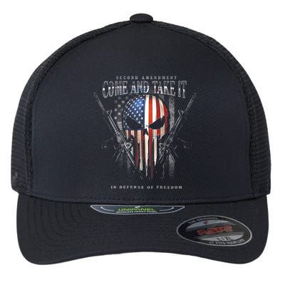 Second Amendment Come And Take It In Defense Of Freedom Flexfit Unipanel Trucker Cap