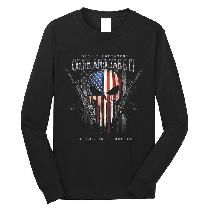 Second Amendment Come And Take It In Defense Of Freedom Long Sleeve Shirt