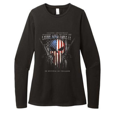 Second Amendment Come And Take It In Defense Of Freedom Womens CVC Long Sleeve Shirt