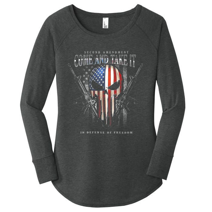 Second Amendment Come And Take It In Defense Of Freedom Women's Perfect Tri Tunic Long Sleeve Shirt