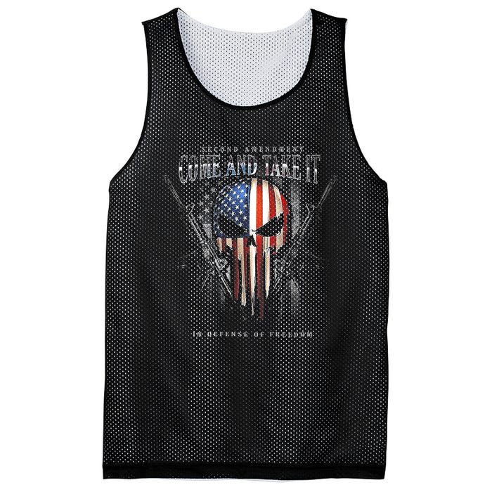 Second Amendment Come And Take It In Defense Of Freedom Mesh Reversible Basketball Jersey Tank