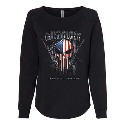 Second Amendment Come And Take It In Defense Of Freedom Womens California Wash Sweatshirt