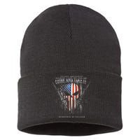 Second Amendment Come And Take It In Defense Of Freedom Sustainable Knit Beanie