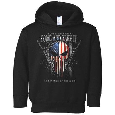 Second Amendment Come And Take It In Defense Of Freedom Toddler Hoodie