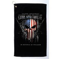 Second Amendment Come And Take It In Defense Of Freedom Golf Towel