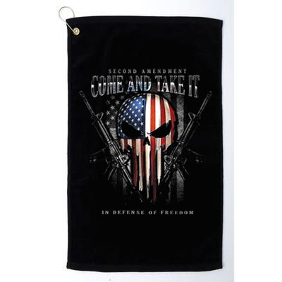 Second Amendment Come And Take It In Defense Of Freedom Platinum Collection Golf Towel