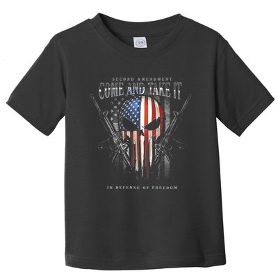 Second Amendment Come And Take It In Defense Of Freedom Toddler T-Shirt