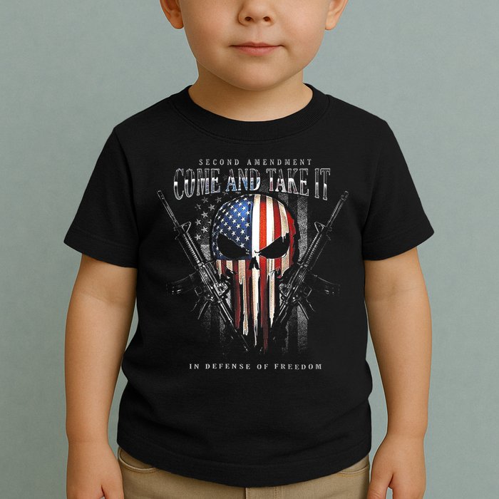 Second Amendment Come And Take It In Defense Of Freedom Toddler T-Shirt